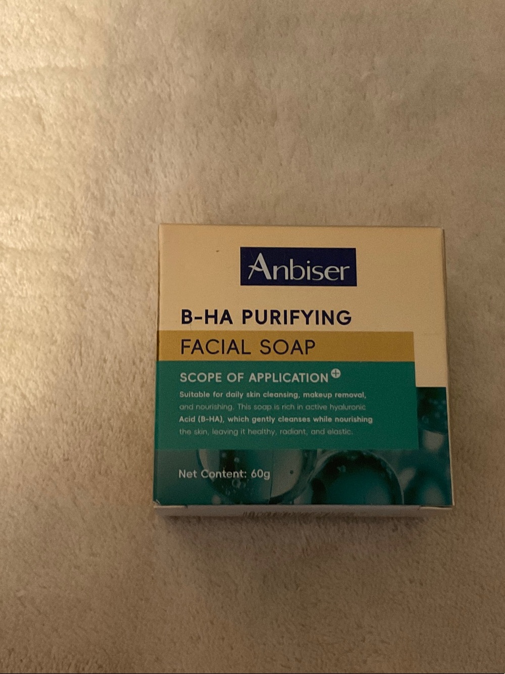 B-HA Purifying Facial Soap — White & Teal